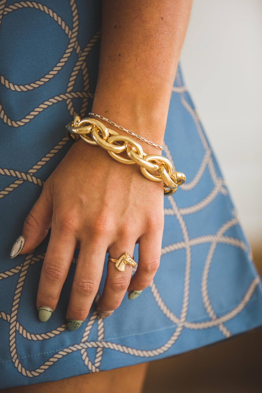 .5" 18K  Gold Plated Adjustable Ring Set