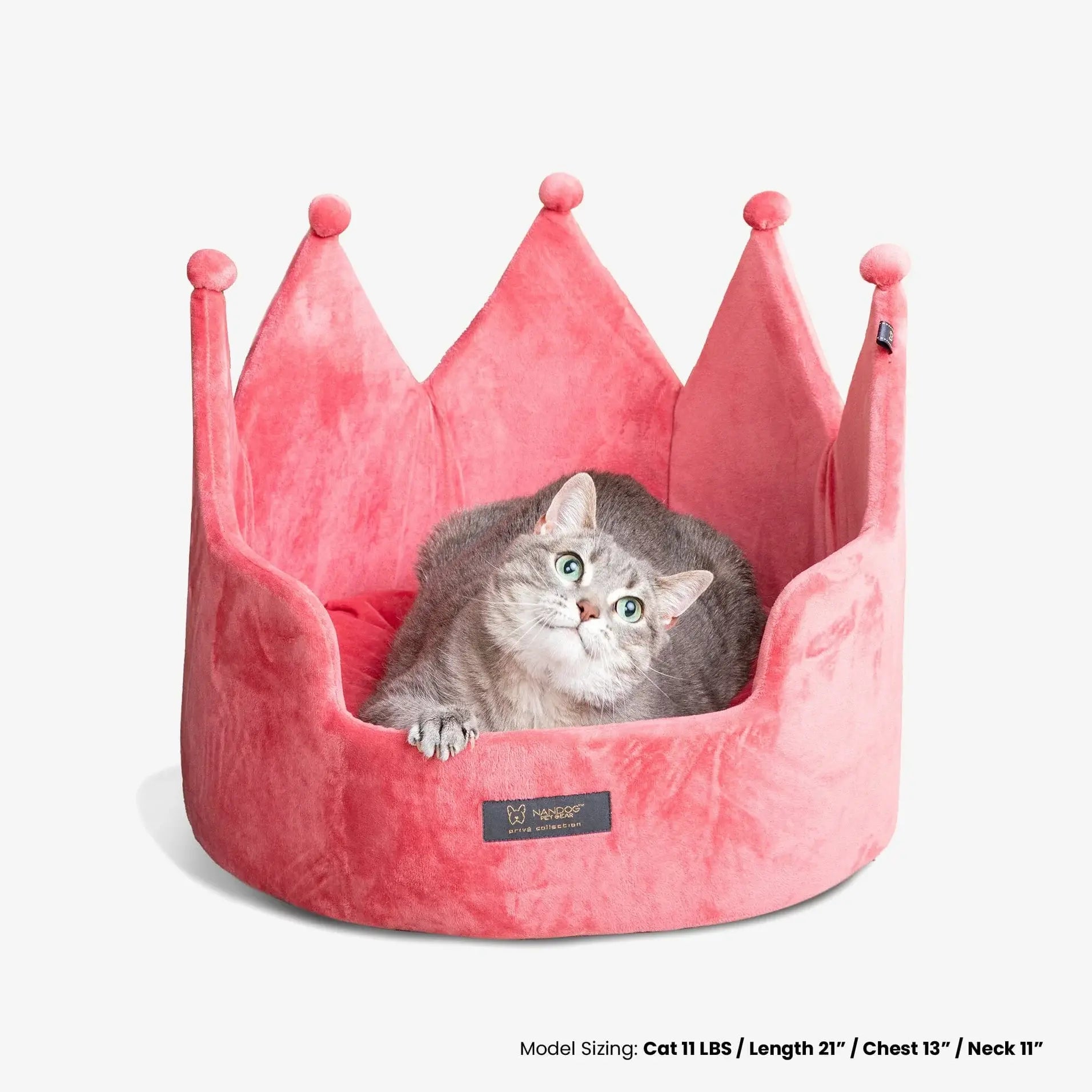 NANDOG Prive Collection Large Crown Bed -ROYAL PINK