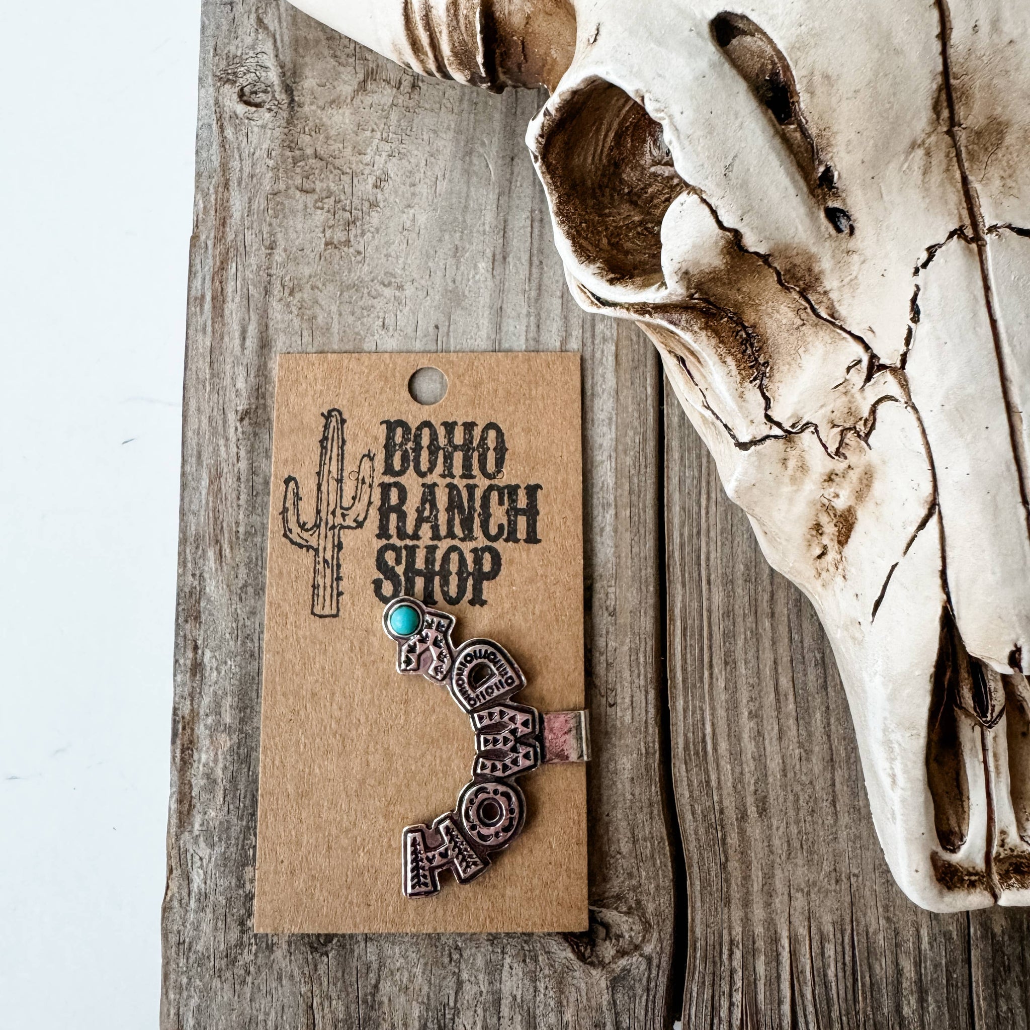 Western Slip On Hat Charm - Hat clip