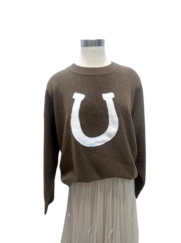 CSW13668 - HORSE SHOE PULLOVER SWEATER