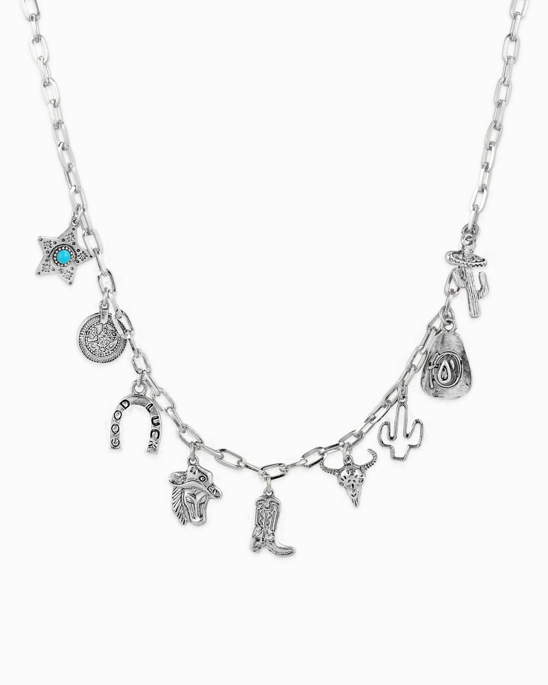 Antique Multi Charm Western Necklace