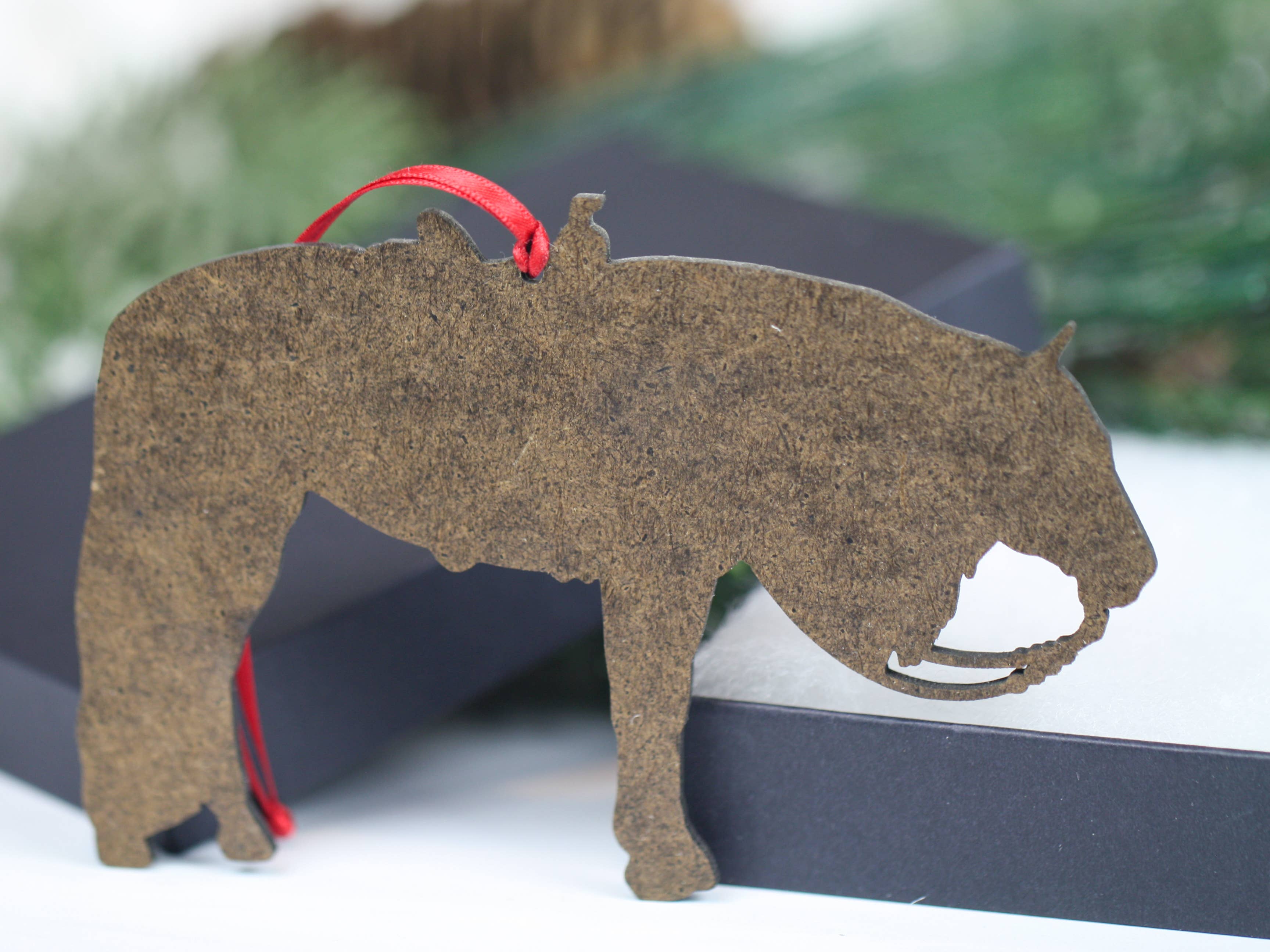 Buckskin Western Horse Ornament - Paint Horse Christmas