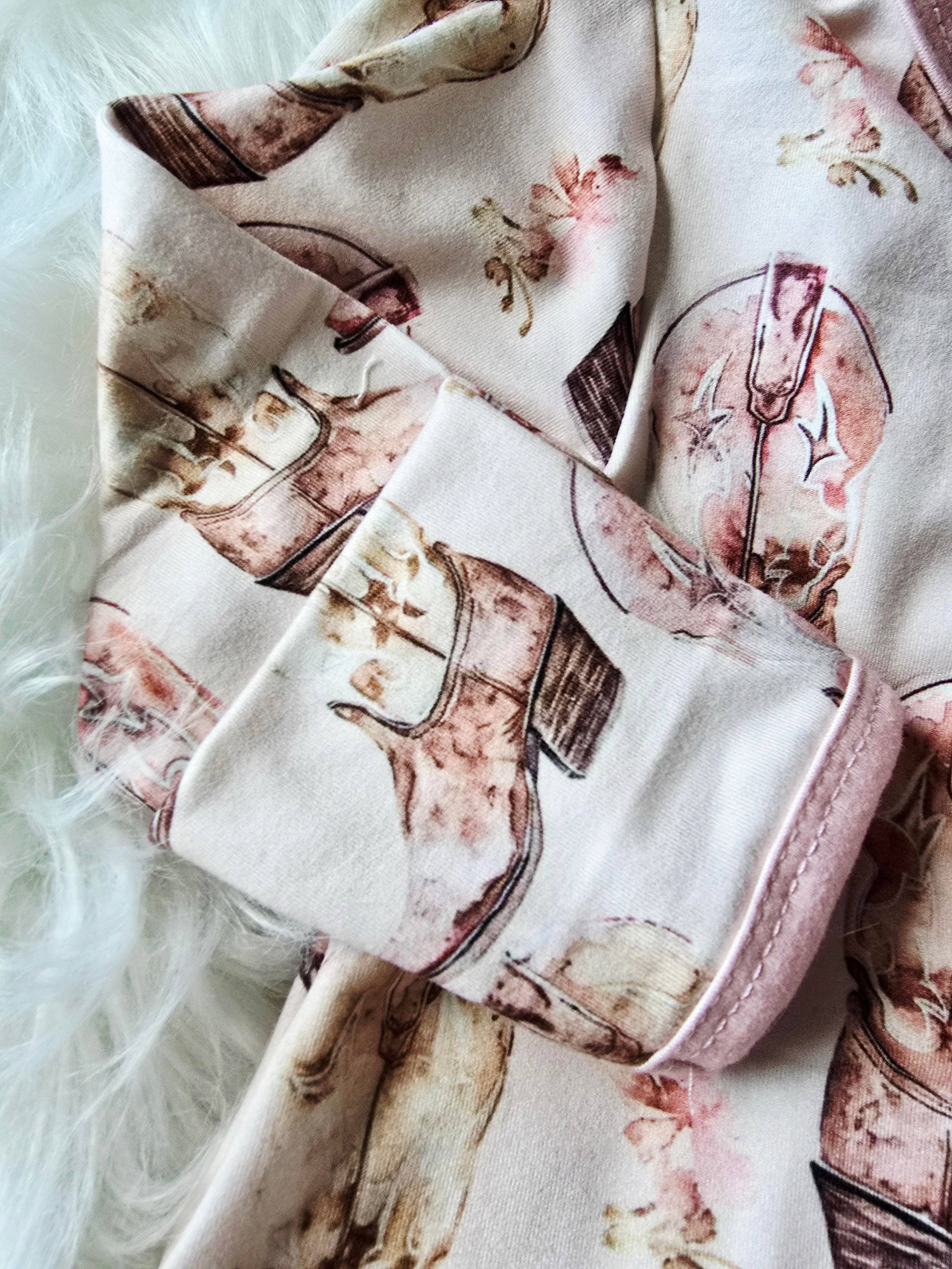 Baby Girls Sleepers Jumpsuit - Cowboy Boots