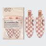 KITSCH recycled plastic XL creaseless clips in terracotta color, 2-piece set, holding hair smoothly without creases