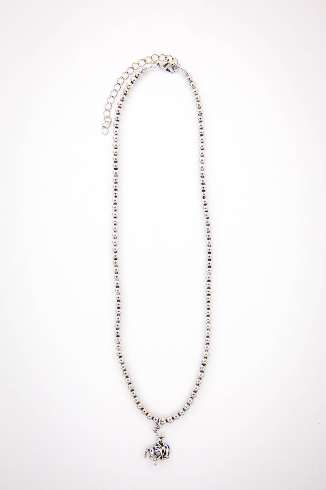 16" 18K  Gold Plated Burnished Necklace with Bucking Horse