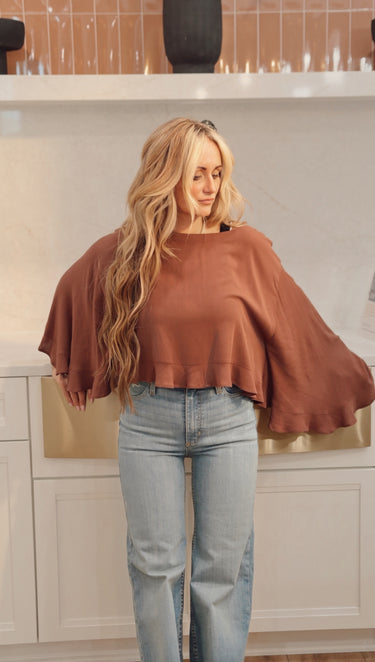 ee:some ruffled long sleeve top
