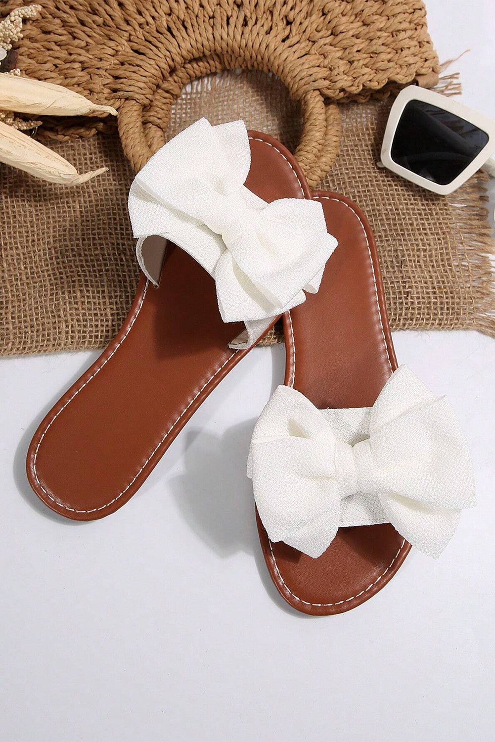 Sweet Southern Steps White Bow Sandals