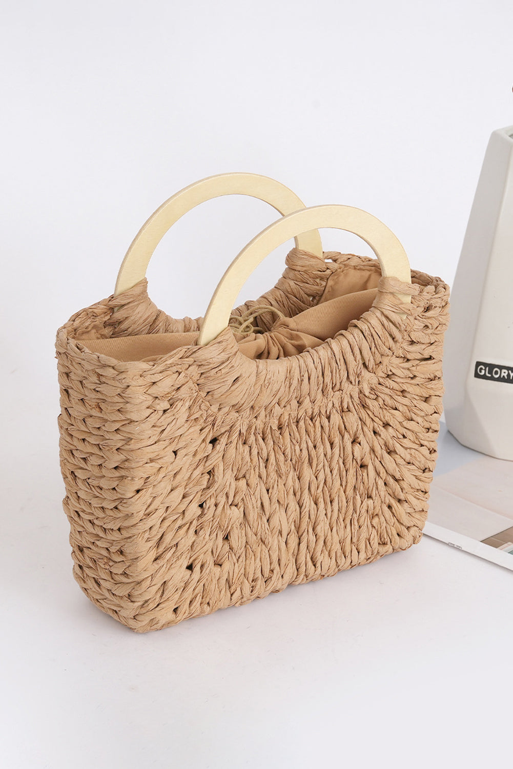 Natural Charm Woven Handbag