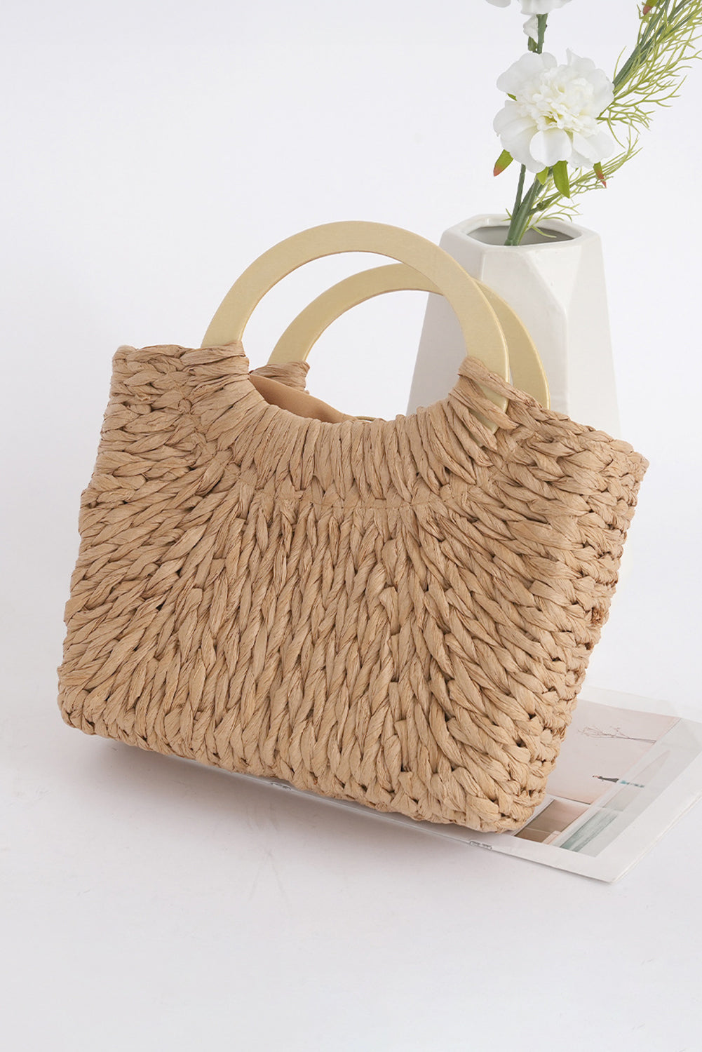 Natural Charm Woven Handbag