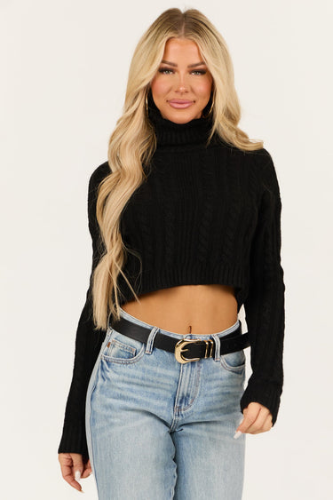 Crop Turtleneck Sweater