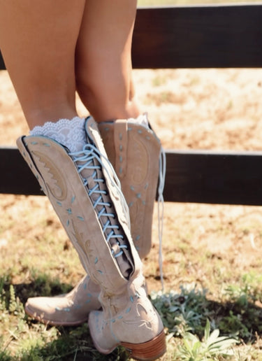 Lace Trimmed Knee-high Socks