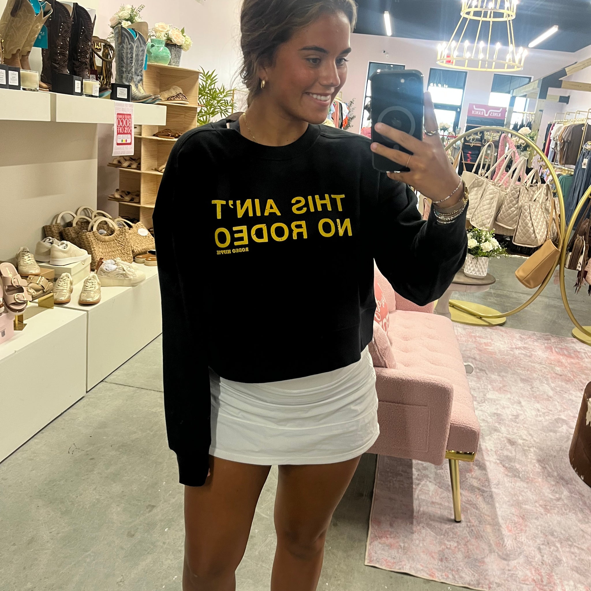 This ain't no rodeo cropped sweatshirt
