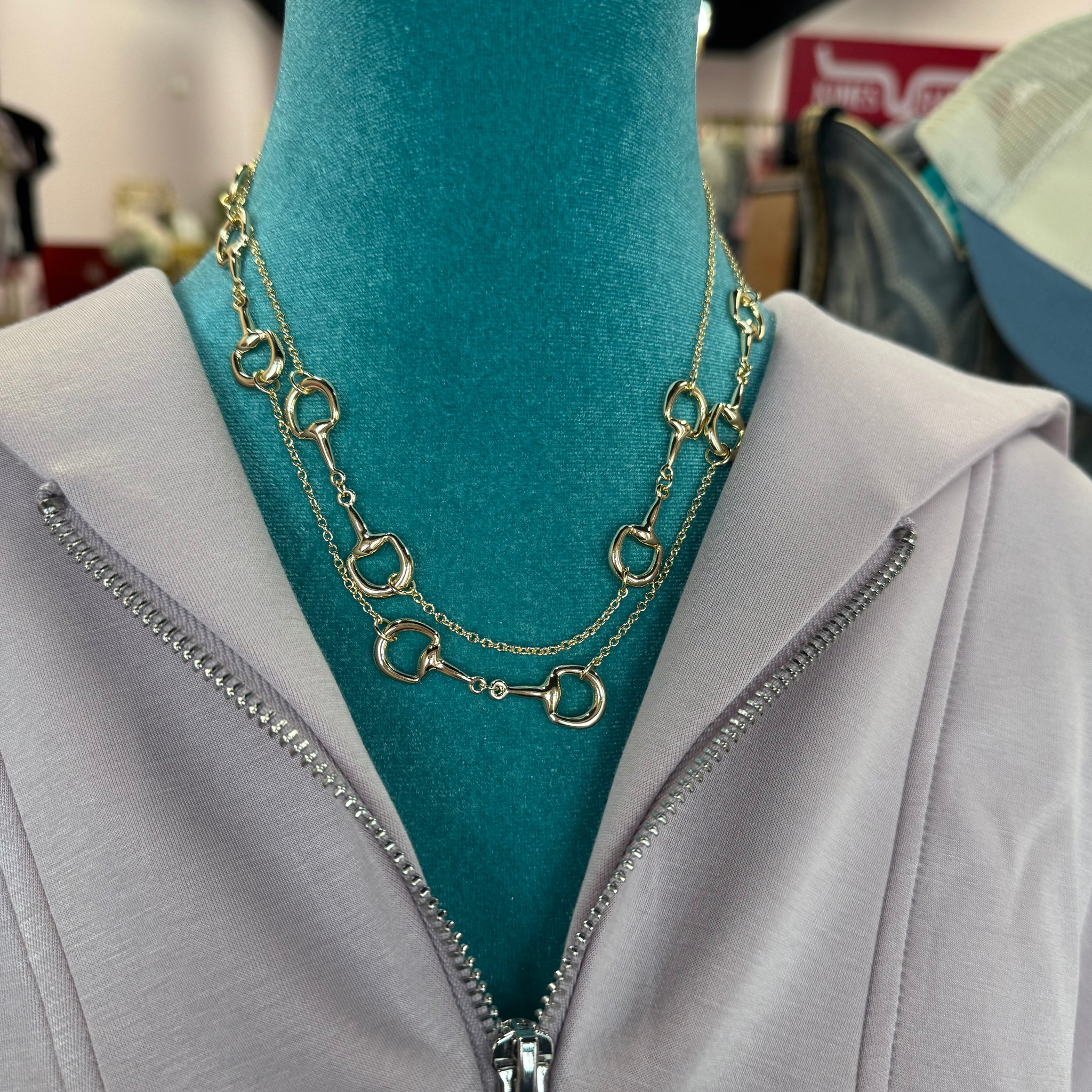 Long Golden Link Necklace