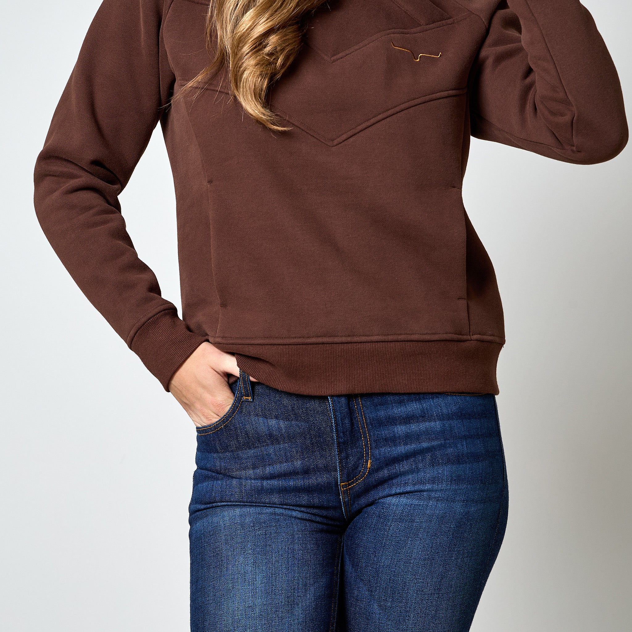 Kimes Ranch Ella Dark Brown Hoodie