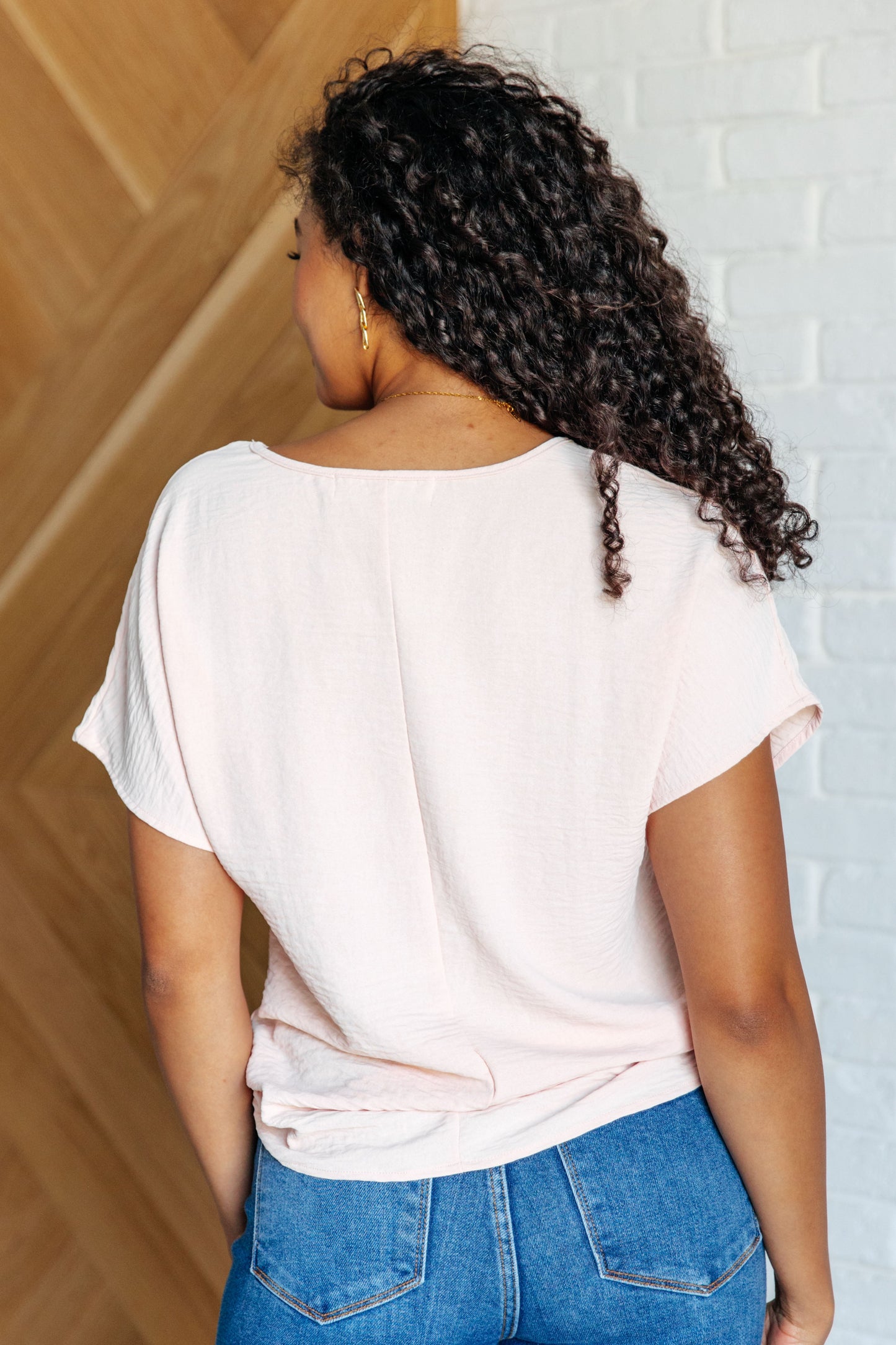 V-Neck Top in Blush