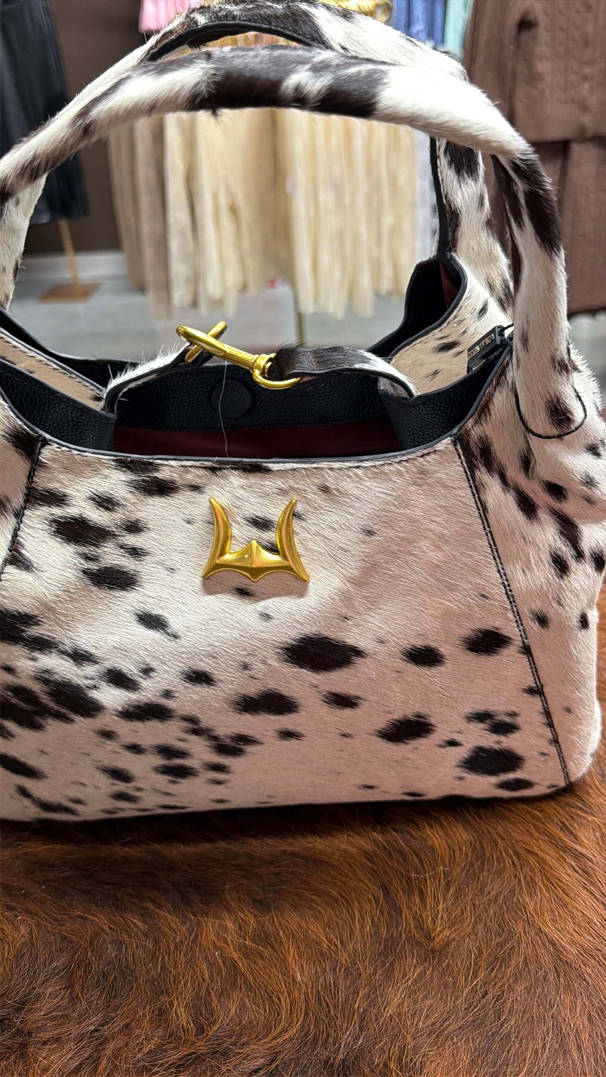 Loyal West Vita Servans Hobo Bag with cowgirl charm, full view showing concealed carry design and stylish leather details.