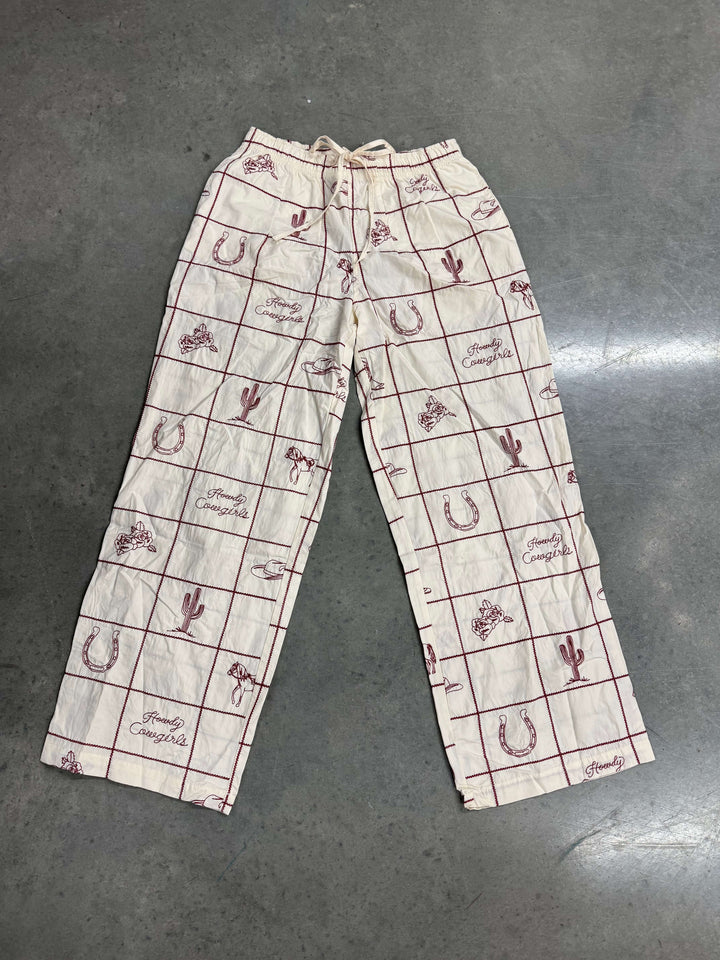 Check Western Graphic Pants