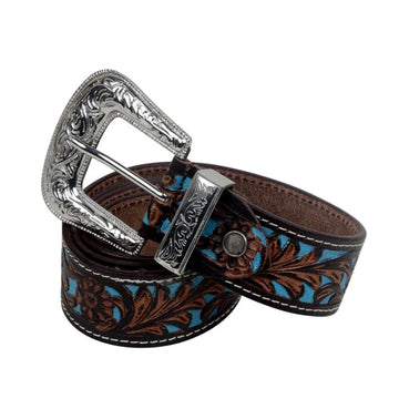 Turquoise Hand-Tooled Belt