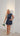 ee:some Denim Open Back Ribbon Mini Dress