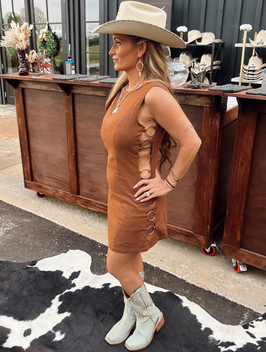 Cut Out Mini Dress With O-ring Detail