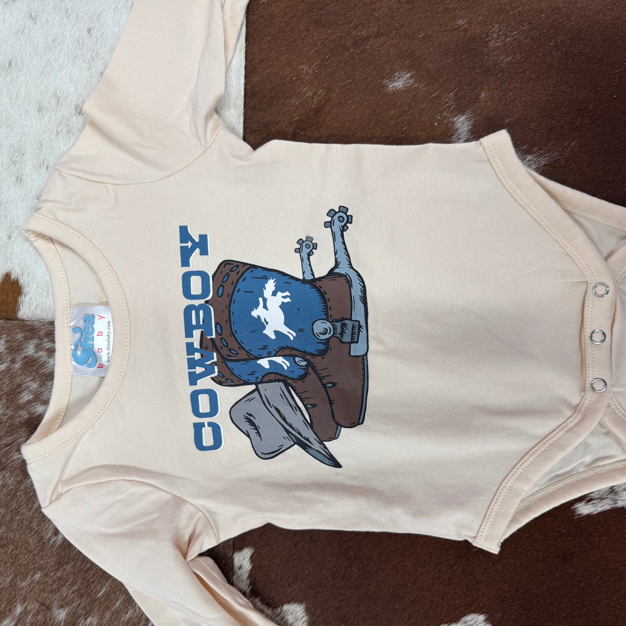 Cowboy Boots Onesie LS