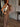 Women’s brown barrel leg overalls by blueivy, Western cowgirl jumpsuit with rustic style and adjustable straps.