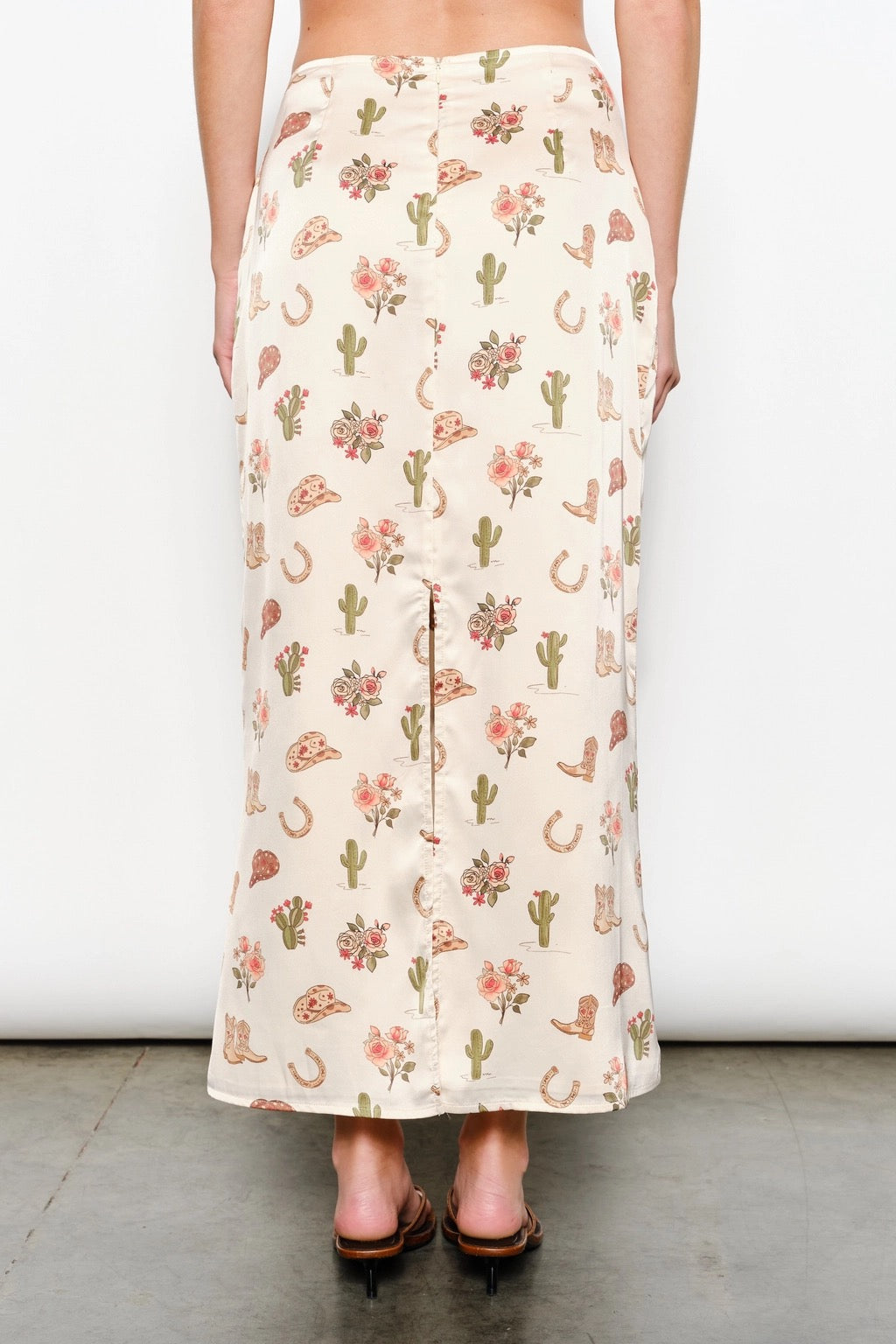 Cowboy Print Maxi Skirt