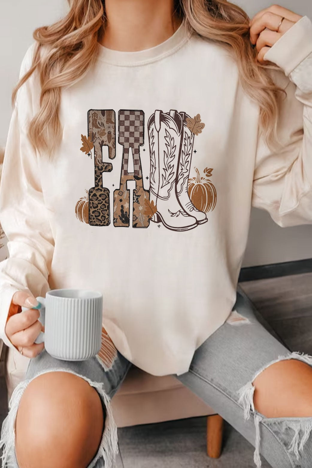 Cowboy Fall Long Sleeve Tee