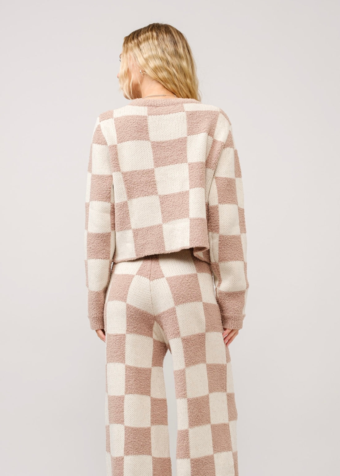 Checkerboard Knit Set Sweater