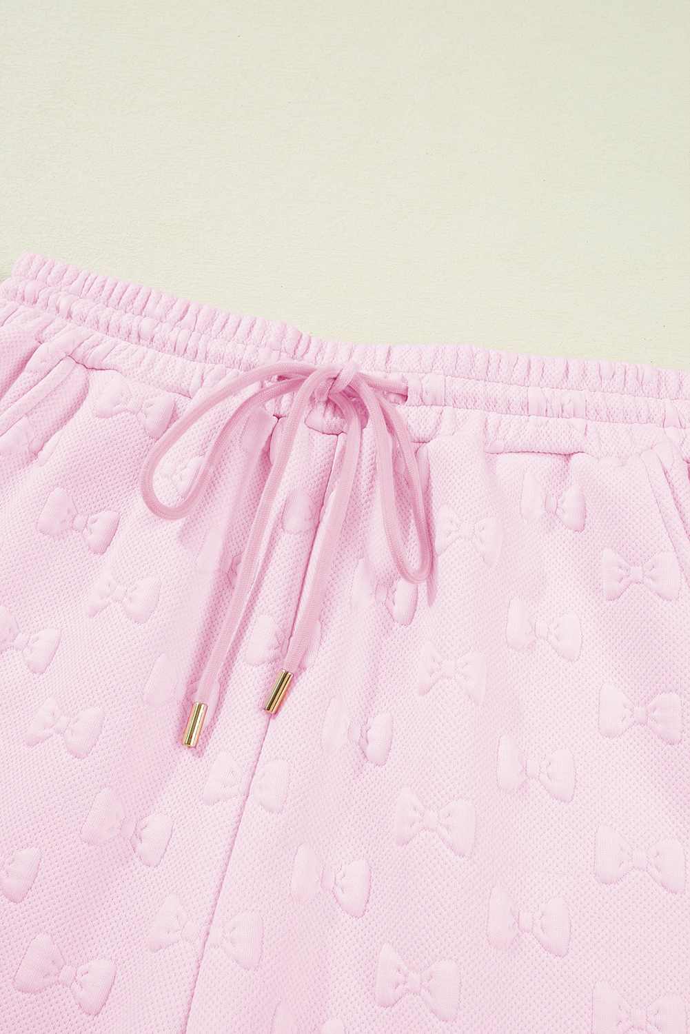 Pink Bow Textured Lounge Set – Cute Western Summer Outfit | Cowgirl Charm