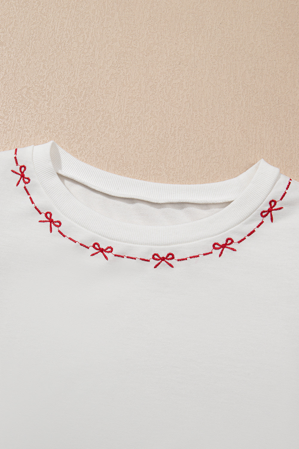 Pearl Puff Sleeve Lounge Set – White Embroidered Two-Piece Outfit | Cowgirl Charm