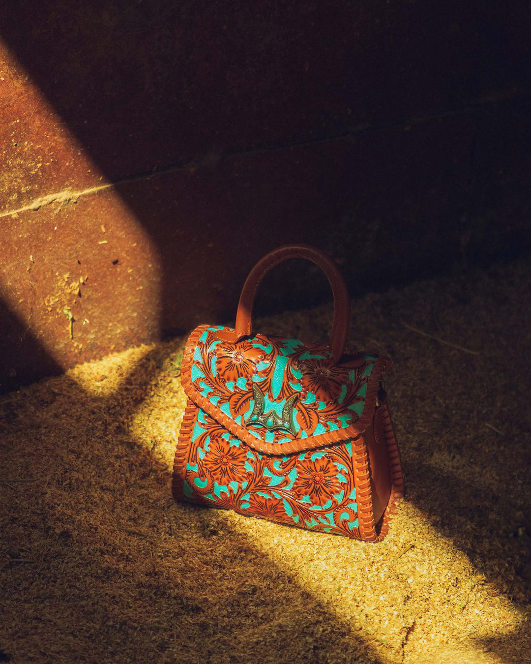 Loyal West Leon Mini Handle Purse - Whiskey & Water