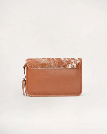 Loyal West Shell Medium Purse Brown And White