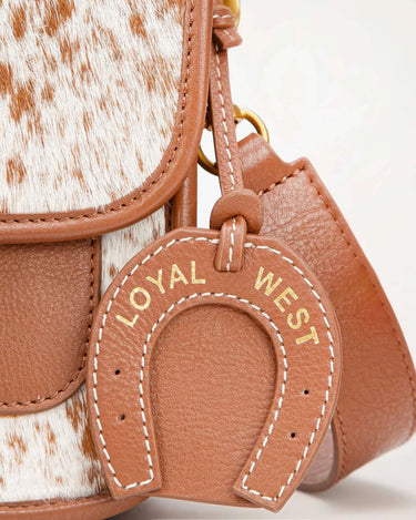 Loyal West Shell Medium Purse Brown And White