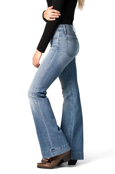 HAALA Denim BELLA : Trouser Flare (Vintage Blue) Navy Stitch