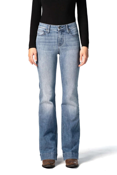 HAALA Denim BELLA : Trouser Flare (Vintage Blue) Navy Stitch
