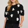 Puff Sleeve Ghost Sweater Top - Cowgirl Charm