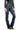Haala Denim Venice Midnite bootcut jeans in dusk blue denim with contrasting stitching, displayed on a model.