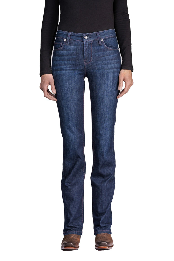 HAALA Denim VENICE : Bootcut (Deep Ocean) Violet Stitch