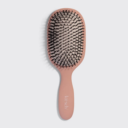 KITSCH Smooth & Polish Brush in terracotta with natural bristles, designed for gentle hair smoothing and styling.