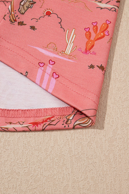 Blossom Cowgirl Country Print Pajamas Set