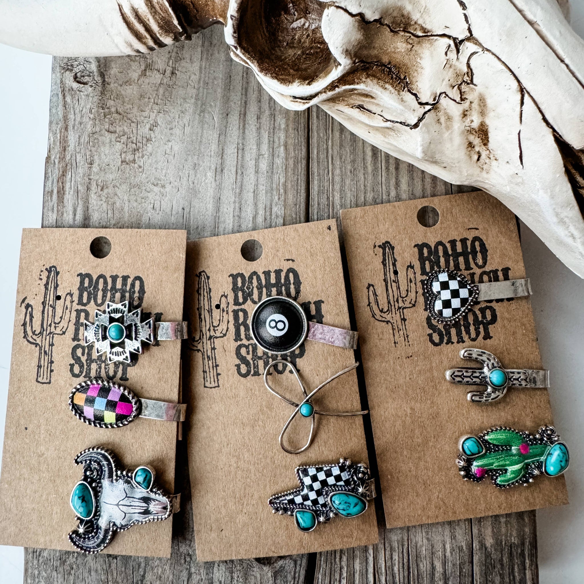 Western Slip On Hat Charms - Hat clips 