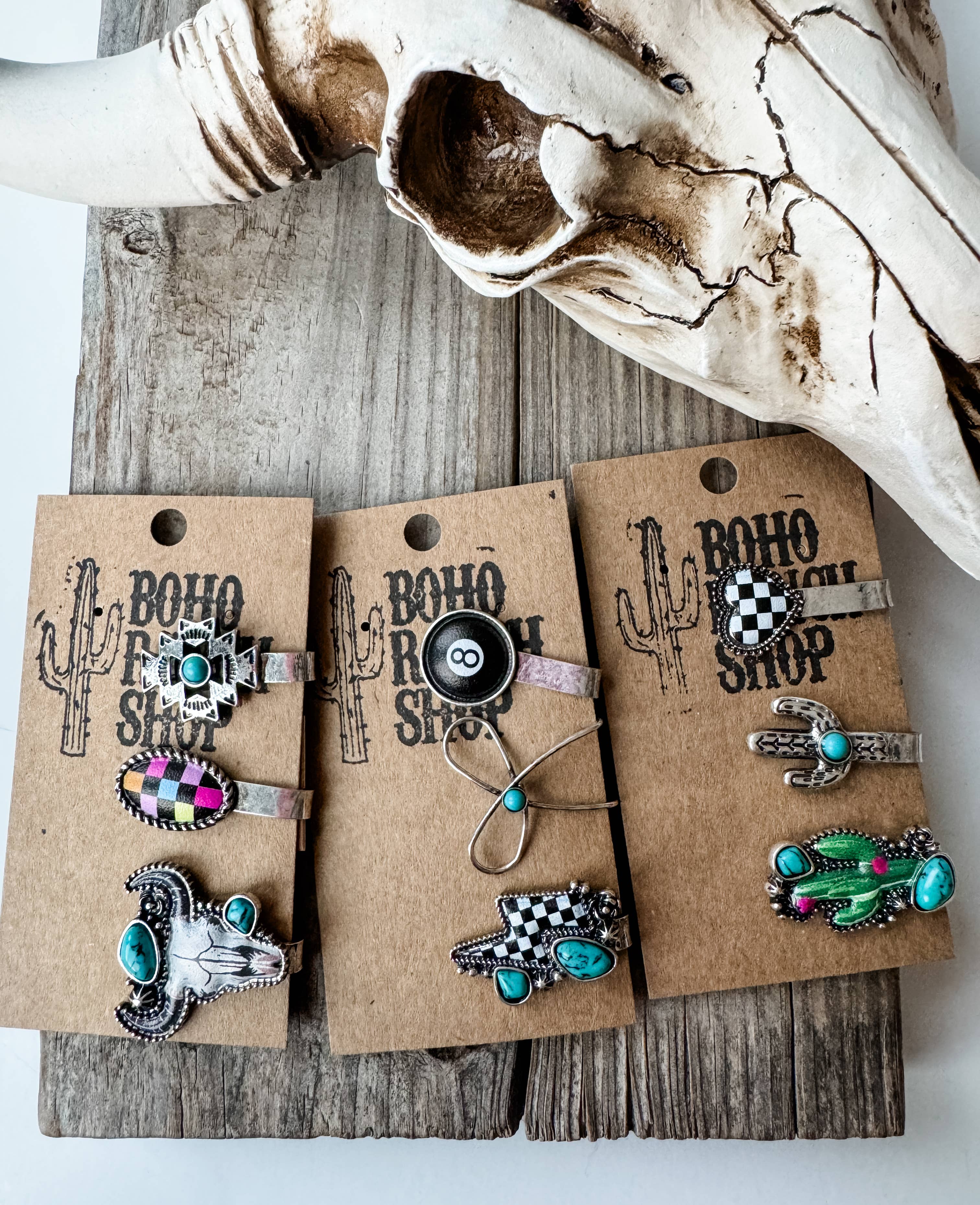 Western Slip On Hat Charms - Hat clips 