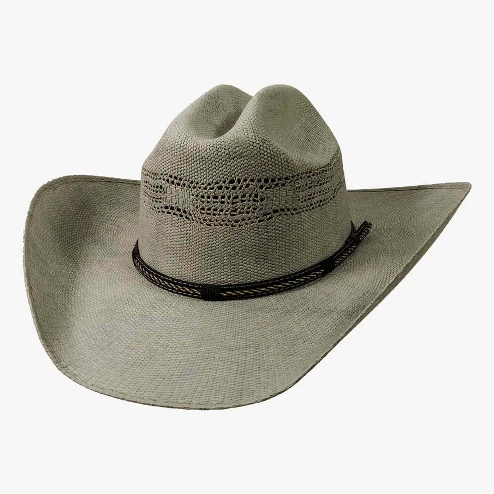 American Hat Maker American Maverick | Mens Vented Crown Bangora Straw Cowboy Hat - Cowgirl Charm