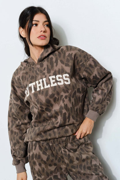 Pretty Garbage Anne Leopard Hoodie, a graphic sweatshirt featuring a stylish leopard print design and comfortable fit.