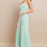 Aqua Dream Tube Denim Jumpsuit – Wide Leg Mineral Wash Style - Cowgirl Charm