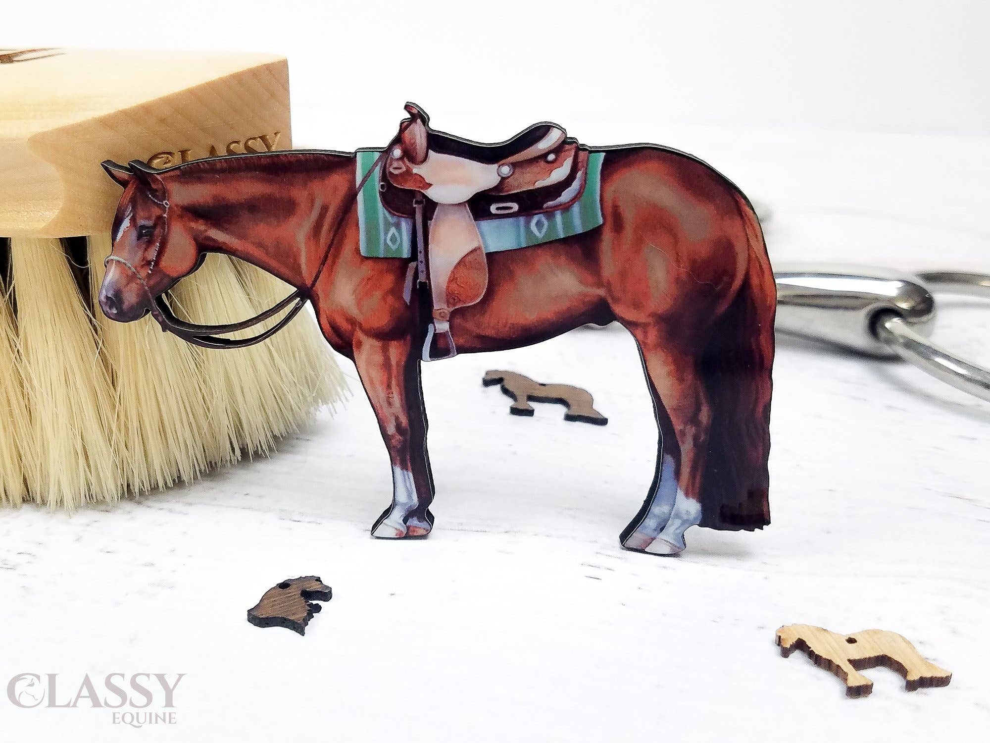 Chestnut Western Quarter Horse Ornament