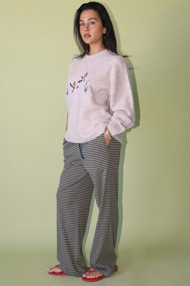 Bailey Rose Embroidered Duck Knit Sweater - Cowgirl Charm
