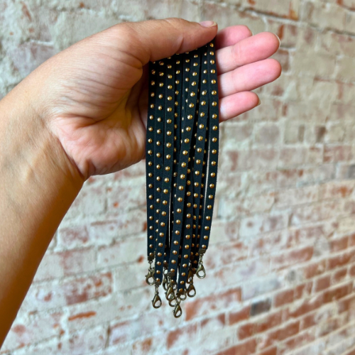 Studded Leather Hat Chain