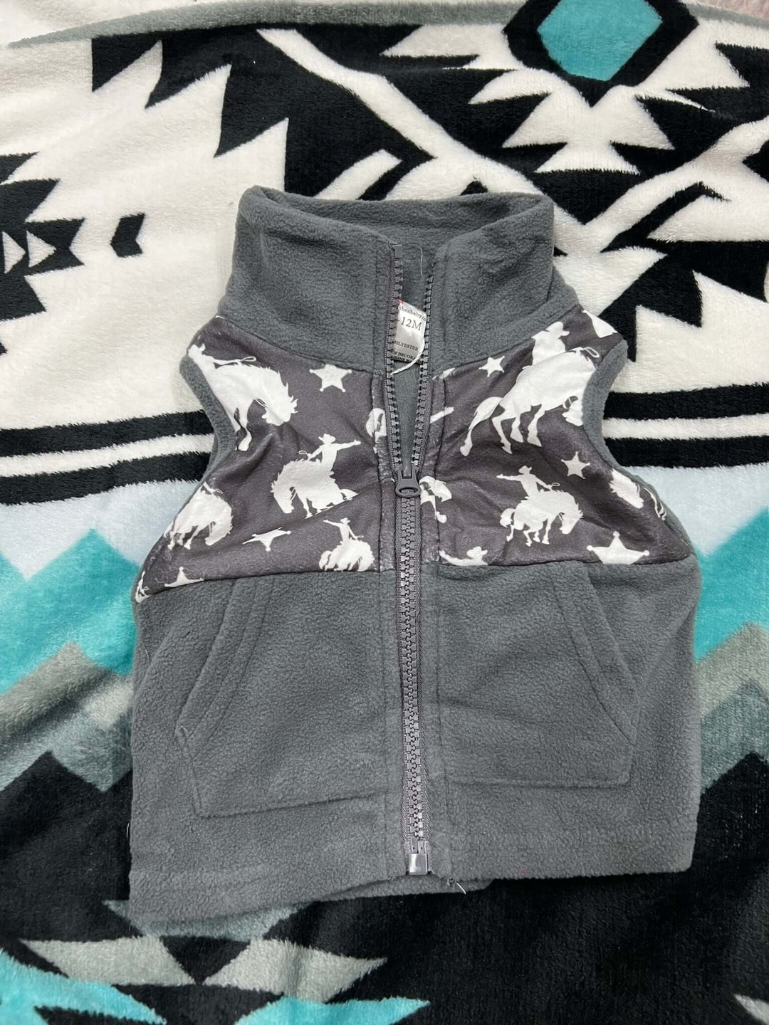 Bronc Fleece Vest - Cowgirl Charm